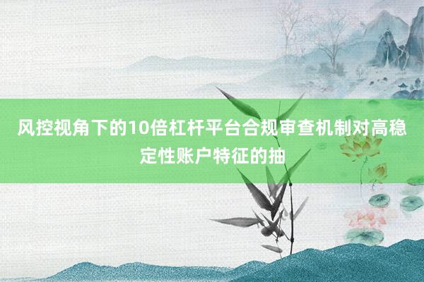 风控视角下的10倍杠杆平台合规审查机制对高稳定性账户特征的抽