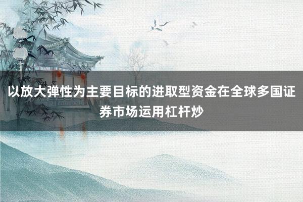 以放大弹性为主要目标的进取型资金在全球多国证券市场运用杠杆炒
