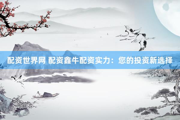 配资世界网 配资鑫牛配资实力：您的投资新选择