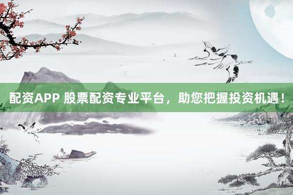 配资APP 股票配资专业平台，助您把握投资机遇！